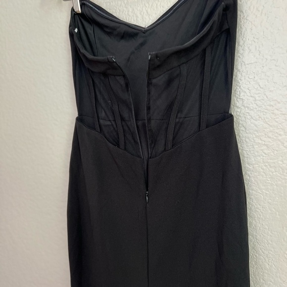 NWOT Iconic Arrival Black Strapless Bustier Mermaid Maxi Dress - Picture 8 of 9